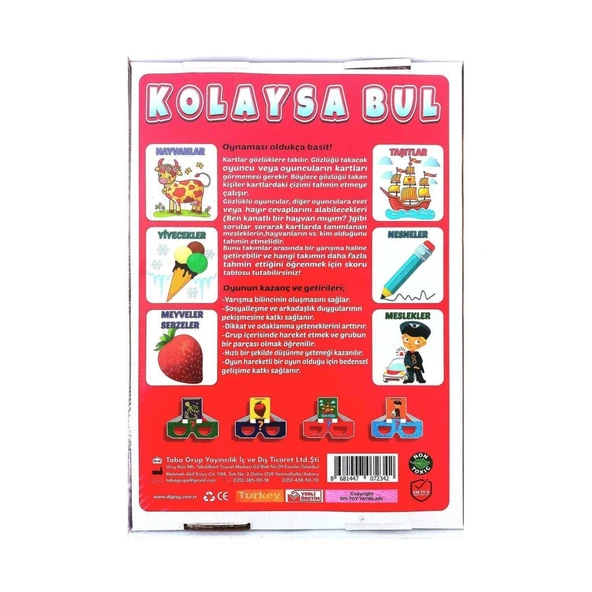 1631550 Kolaysa Bul Tahmin Etme Oyunu ürün görseli 1