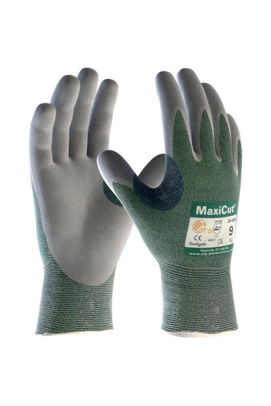 ATG MaxiCut 34-450 Kuru Ortam İş Eldiveni Avuç İçi Kaplı Gri B Kesilme Dirençli No 9 ürün görseli 1