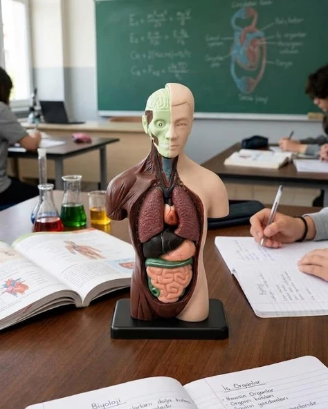 Temel 8 Parçalı İnsan Anatomisi Torso Modeli 24.5 cm - Resim 6