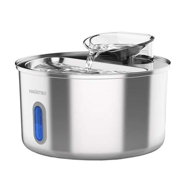 Haustier WF009L-W Metal Tasarım Pencereli Otomatik Kedi Su Sebili,Kedi Su Çeşmesi, Su Pınarı 3.5Lt Geniş Hazne, SUS304 Çelik, Ultra Sessiz, Çok Katmanlı Filtrasyon ürün görseli 1