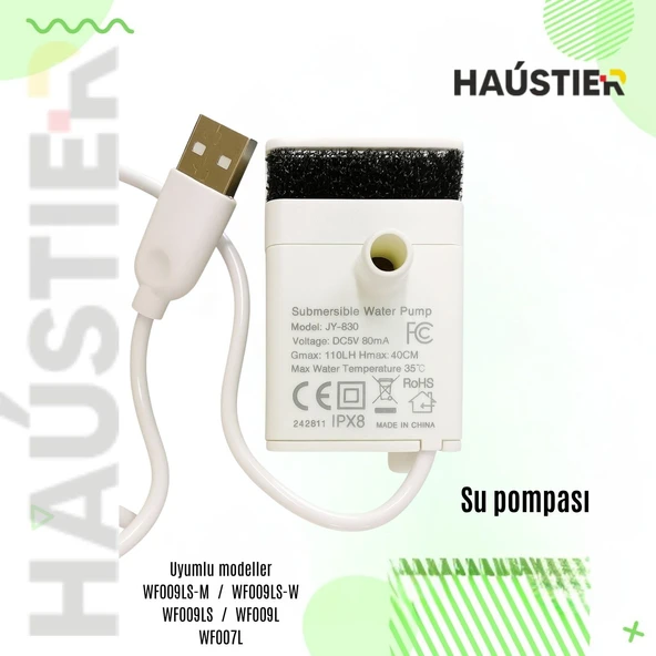 Haustier Anti-Burnt Özellikli, Ledli, USB, Evcil Hayvan Su Sebili Yedek Pompa ürün görseli 1