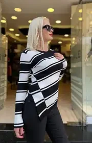 POLO YAKA ÇİZGİLİ TRİKO - Resim 9