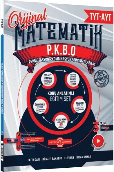 TYT AYT Matematik Permütasyon Kombinasyon Binom Olasılık Konu Anlatımlı Eğitim Seti Orijinal Yayınları ürün görseli 1