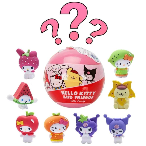 Hello Kitty & Friends Tutty Fruity Serisi - 3D Sürpriz Paket Figür ürün görseli 1