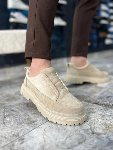 Vexor KB-703 Kuback Bej Süet Lastikli Günlük Erkek Ayakkabı ürün görseli 1