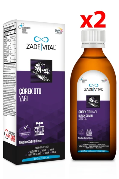 Zade Vital Çörek Otu Yağı 150 ml 2 Adet ürün görseli 1