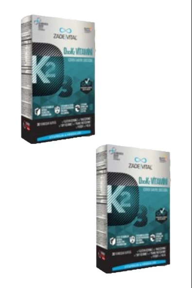 Zade Vital D3+K2 Vitamini 30 Kapsül 2 Adet ürün görseli 1