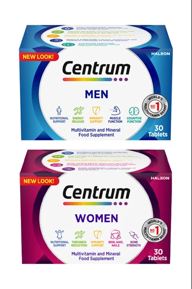 Centrum Men 30 Tablet + Women 30 Tablet İkili Set ürün görseli 1