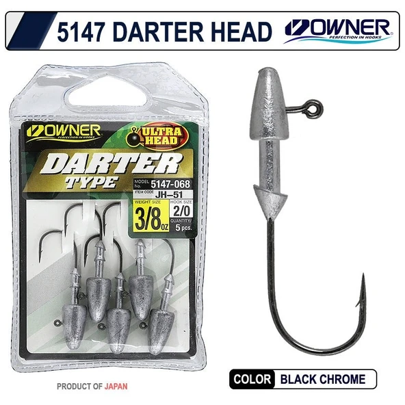 Owner 5147 Darter Head Type Levrek Silikon Yemi Jighead İğnesi ürün görseli 1