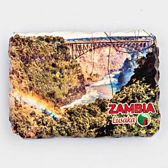 Zambiya Lusaka Temalı Kırık Magnet ürün görseli 1