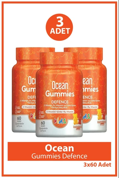 Ocean Gummies Defence 60 Çiğnenebilir Form 3 Adet ürün görseli 1
