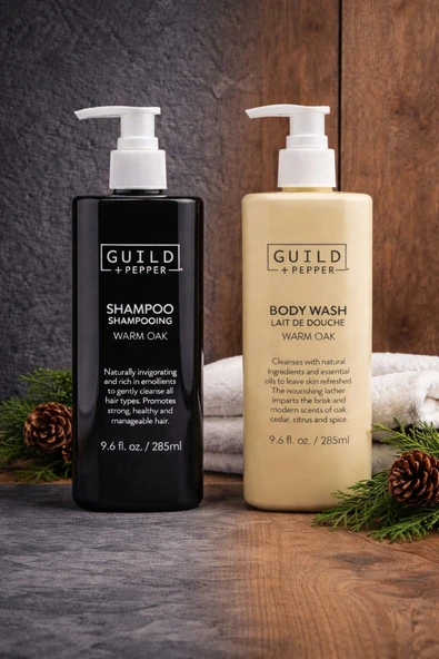 Guild + Pepper Warm Oak Şampuan 285 ml + Duş Jeli 285 ml ürün görseli 1