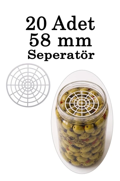 Plastik 20 Adet 58mm Turşu Zeytin Salamura Yaprak Basma Baskı Seperatör Filtre ürün görseli 1