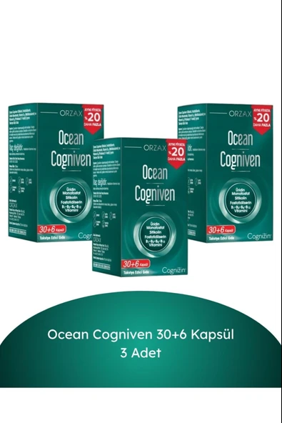 Ocean Cogniven 30+6 Kapsül - %20 Daha Fazla Etiketli 3 Adet ürün görseli 1