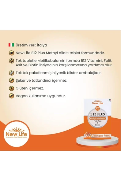 New Life B12 Plus 60 Tablet 2 Adet - Resim 3