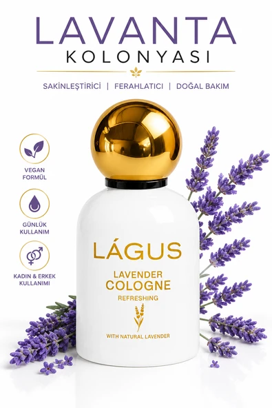 Lavanta Kolonyası LAGUS Sakinleştirici Ferahlatıcı Doğal Bakım ürün görseli 1