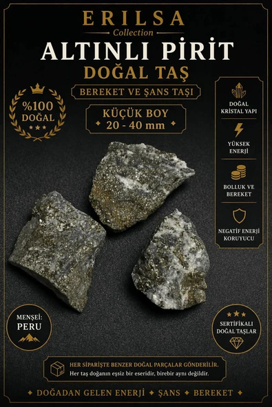 Sertifikalı Altınlı Pirit Taşı Kütle 20-40 mm Küçük Boy Doğal Taş Kütle ürün görseli 1