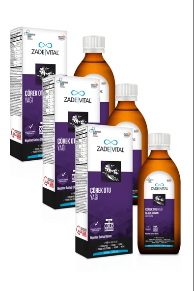 Zade Vital Çörek Otu Yağı 150 ml 3 Adet ürün görseli 1