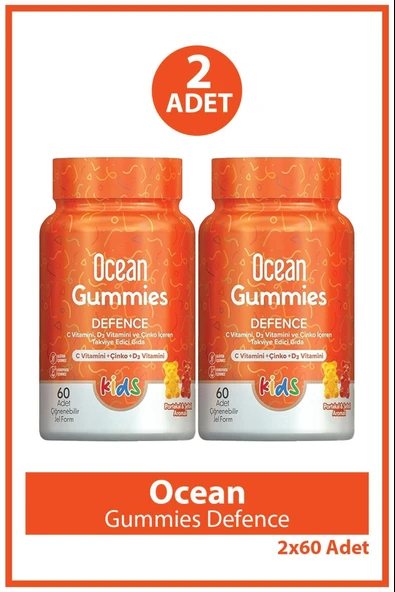 Ocean Gummies Defence 60 Çiğnenebilir Form 2 Adet ürün görseli 1