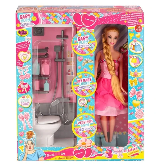 Oydaş Baby Play Bebek Kulozetli Banyo Seti Oyuncak Manki-02387 ürün görseli 1