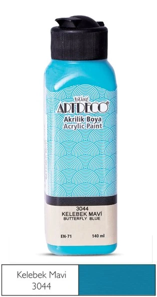 Artdeco Akrilik Boya 140 ml Kelebek Mavi 4 adet ürün görseli 1