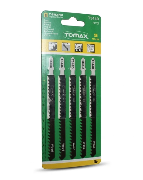 Tomax T344D HSS Ağaç Dekupaj Ağzı (5 Adet) Uzun Bıçak ürün görseli 1