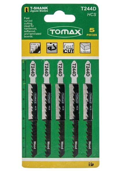 Tomax T244D HSS Ağaç Dekupaj Ağzı (5 Adet) Kavisli Kesim ürün görseli 1