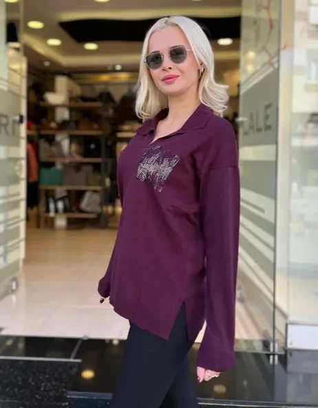 POLO YAKA TAŞ CEPLİ TRİKO - Resim 3