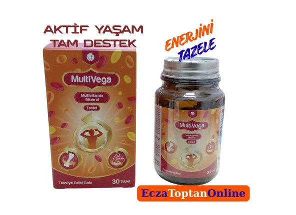 Multivega MULTİVİTAMİN MİNERAL 30 TB ürün görseli 1