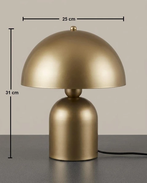 Ruby Mantar Tasarım Eskitme Abajur 25 cm - Resim 6