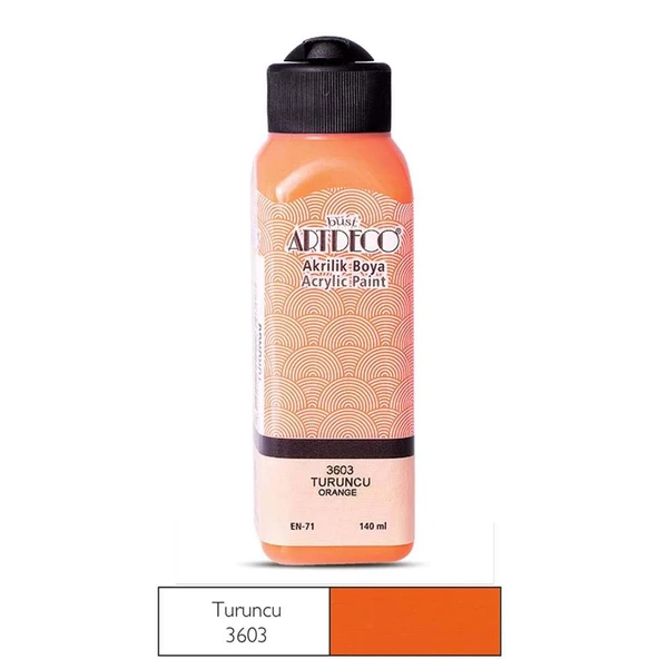 Artdeco Akrilik Boya 140 ml Turuncu - 4 adet ürün görseli 1