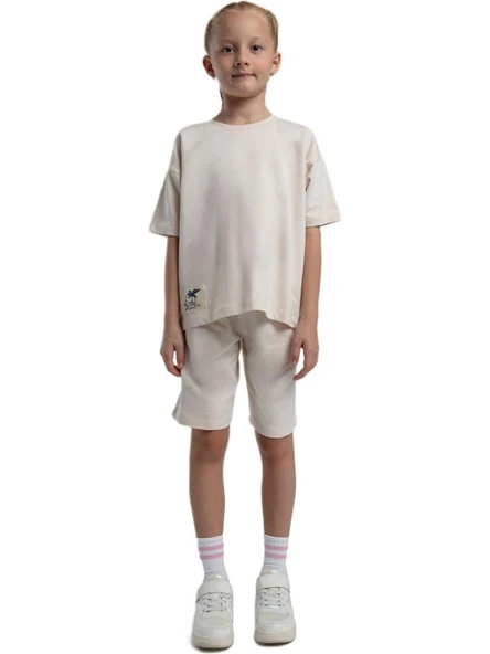 Rolypoly Kız Çocuk %100 Pamuk İki İplik Kısa Kol Şortlu Pijama Takımı RP3592 ürün görseli 1