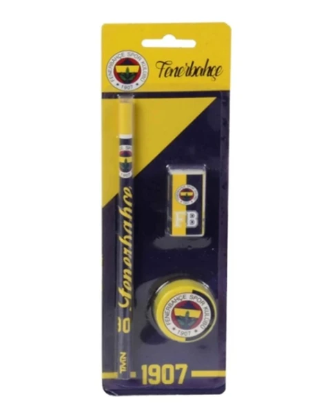 Tmn Fenerbahçe Kırtasiye Seti Kalemtraş+Silgi Lisanslı ürün görseli 1