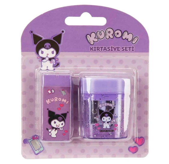 Tmn Kuromi & My Melody Kırtasiye Seti Kalemtraş+Silgi Lisanslı ürün görseli 1