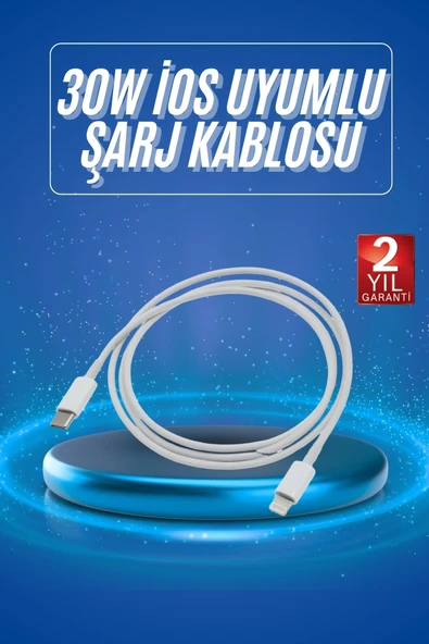 Type-c Ligtning 30w İos Şarj Kablosu Hızlı Şarj Kablosu ürün görseli 1