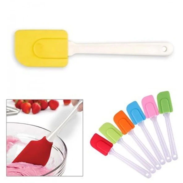 Dekoratif Renkli Silikon Spatula Pratik Sevimli Spatula Kaşık (5517) ürün görseli 1