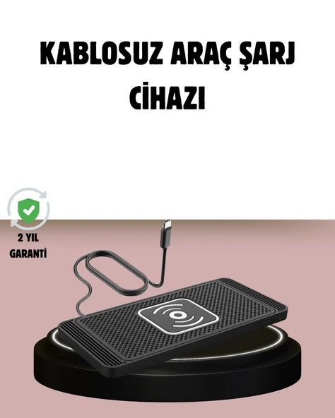 Manyetik Kablosuz Araç Şarj Cihazı - Hızlı Şarj, Kaymaz Taban, Güvenli Kullanım ürün görseli 1