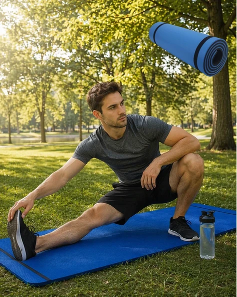 10 mm Fitness Minderi Tırtıklı Kaymaz Yüzey Esnek Darbe Emici Eva Yapı ürün görseli 1