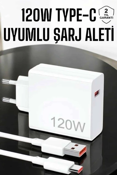 120w Şarj Aleti Type-c Uyumlu Turbo Şarj Aleti ürün görseli 1