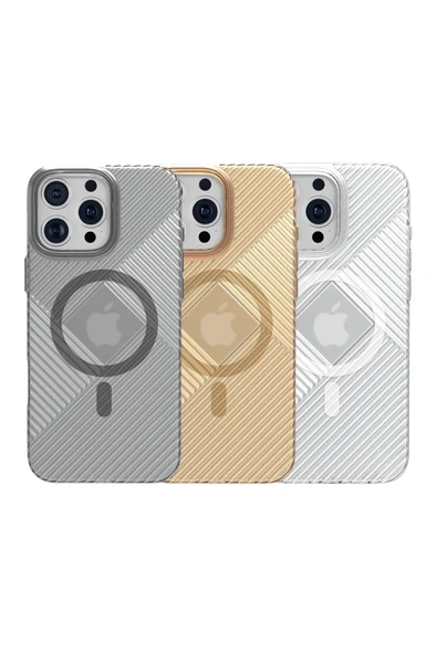 Mey İthalat®   iPhone 16 Stella PC Sert Magsafe Kılıf - Gold ürün görseli 1