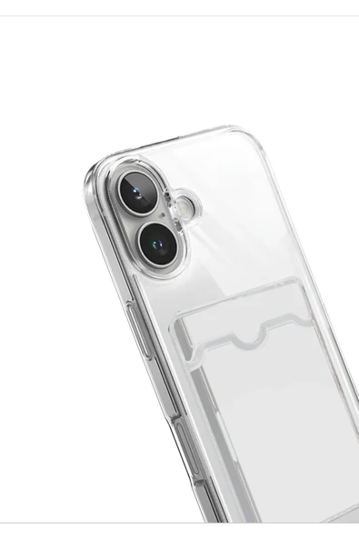 Mey İthalat®   iPhone 17 Kart Şeffaf Silikon - Şeffaf - Resim 2