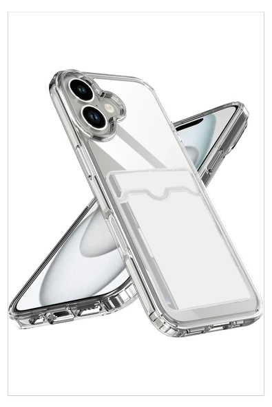Mey İthalat®   iPhone 17 Kart Şeffaf Silikon - Şeffaf - Resim 3