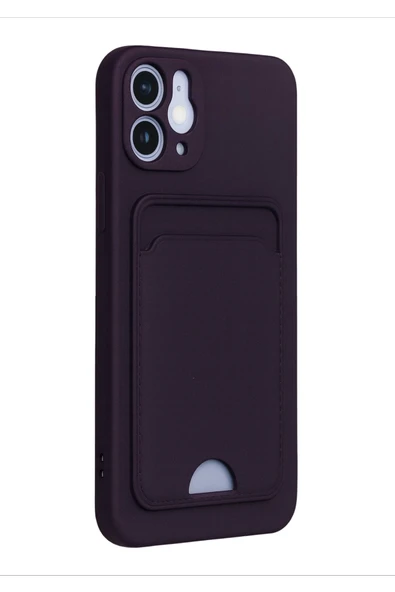 Mey İthalat®   iPhone 12 Kılıf Kelvin Kartvizitli Silikon - Derin Mor ürün görseli 1