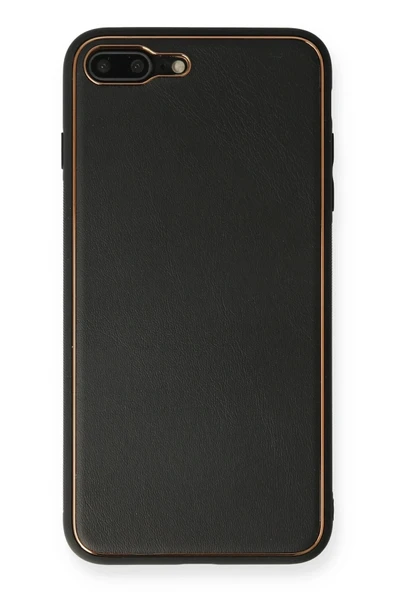 Mey İthalat®   iPhone 7 Plus Kılıf Coco Deri Silikon Kapak - Siyah ürün görseli 1