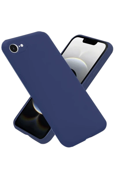 Mey İthalat®   iPhone 16E Kılıf Nano içi Kadife Silikon - Lacivert ürün görseli 1