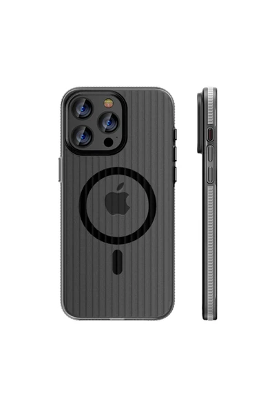 Mey İthalat®   iPhone 16 Pro Max Line Magsafe Kapak - Gri ürün görseli 1
