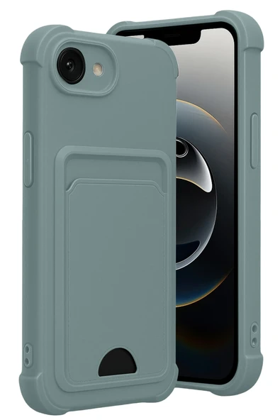 Mey İthalat®   iPhone 16E Kelvin Kartvizitli Silikon - Açık Yeşil ürün görseli 1