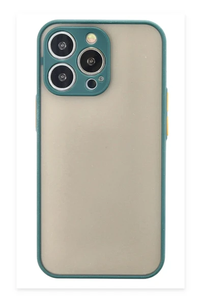 Mey İthalat®   iPhone 15 Pro Kılıf Montreal Silikon Kapak - Yeşil ürün görseli 1