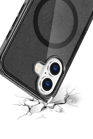 Mey İthalat®   iPhone 16 Star Magsafe Kapak - Siyah ürün görseli 1