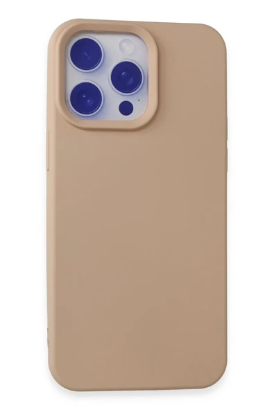 Mey İthalat®   iPhone 15 Pro Max Kılıf Nano içi Kadife Silikon - Pudra ürün görseli 1